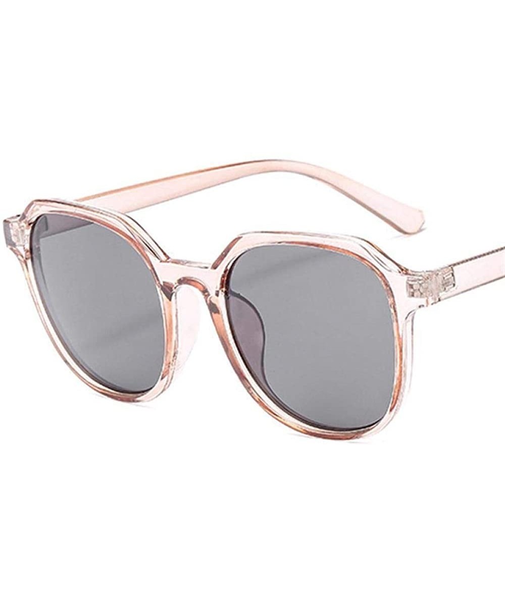 Aviator 2019 Fashion Tea Women Sunglasses Brand Designer Street Beat BlackGray - Champagnegray - CV18Y4RQ9D9 $17.41