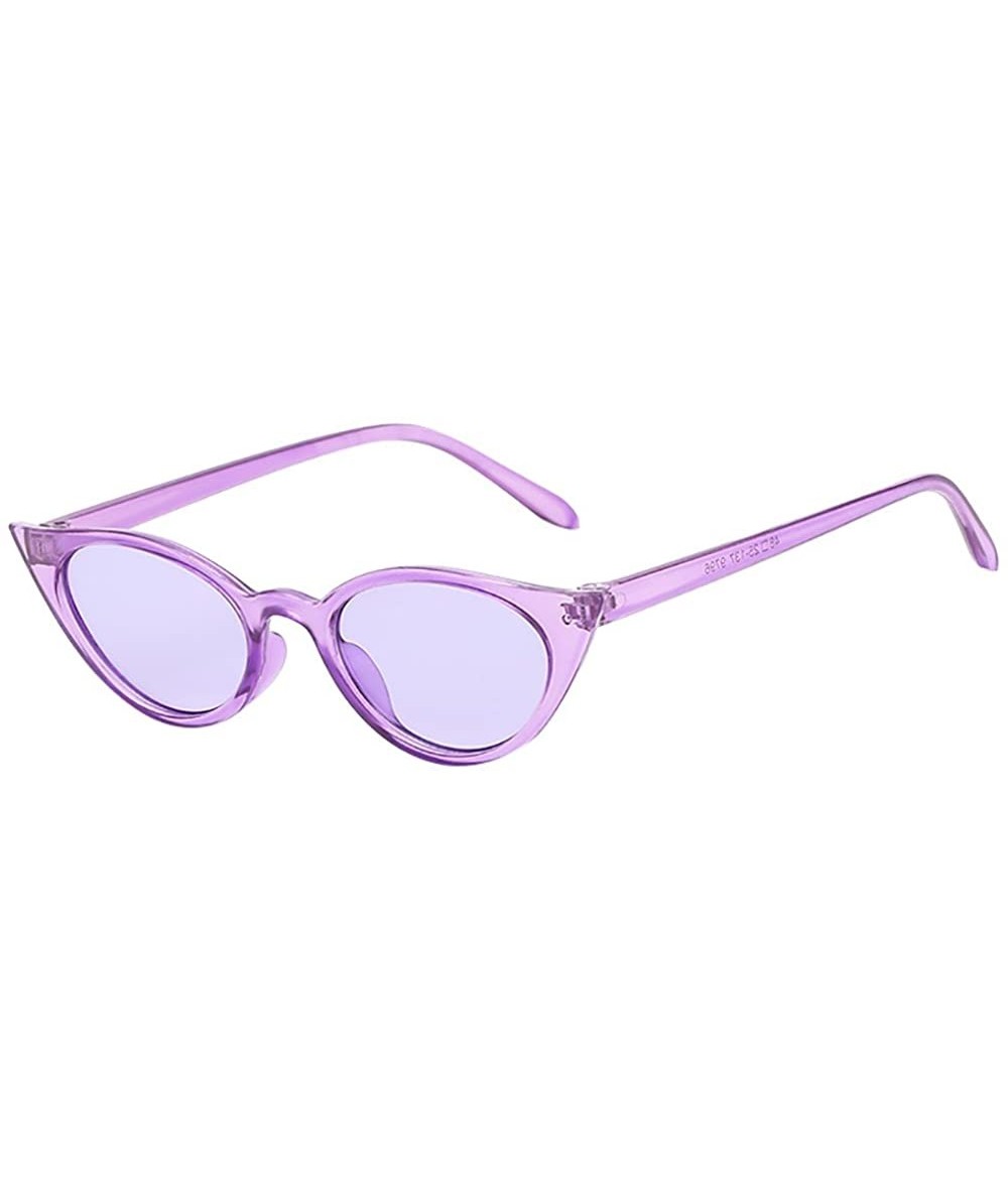 Rimless Women Vintage Cat Eye Irregular Shape Sunglasses Eyewear Retro Unisex - F - CA18Q69G32T $15.41