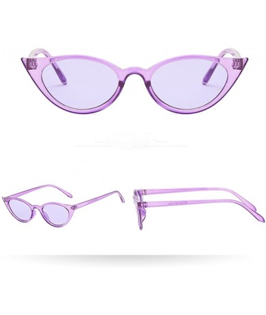 Rimless Women Vintage Cat Eye Irregular Shape Sunglasses Eyewear Retro Unisex - F - CA18Q69G32T $15.41