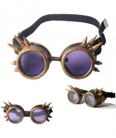 Goggle Spiked Kaleidoscope Glasses Elastic Band Steampunk Goggle Glasses Cosplay - Pink - CU18T4HLUWD $18.26