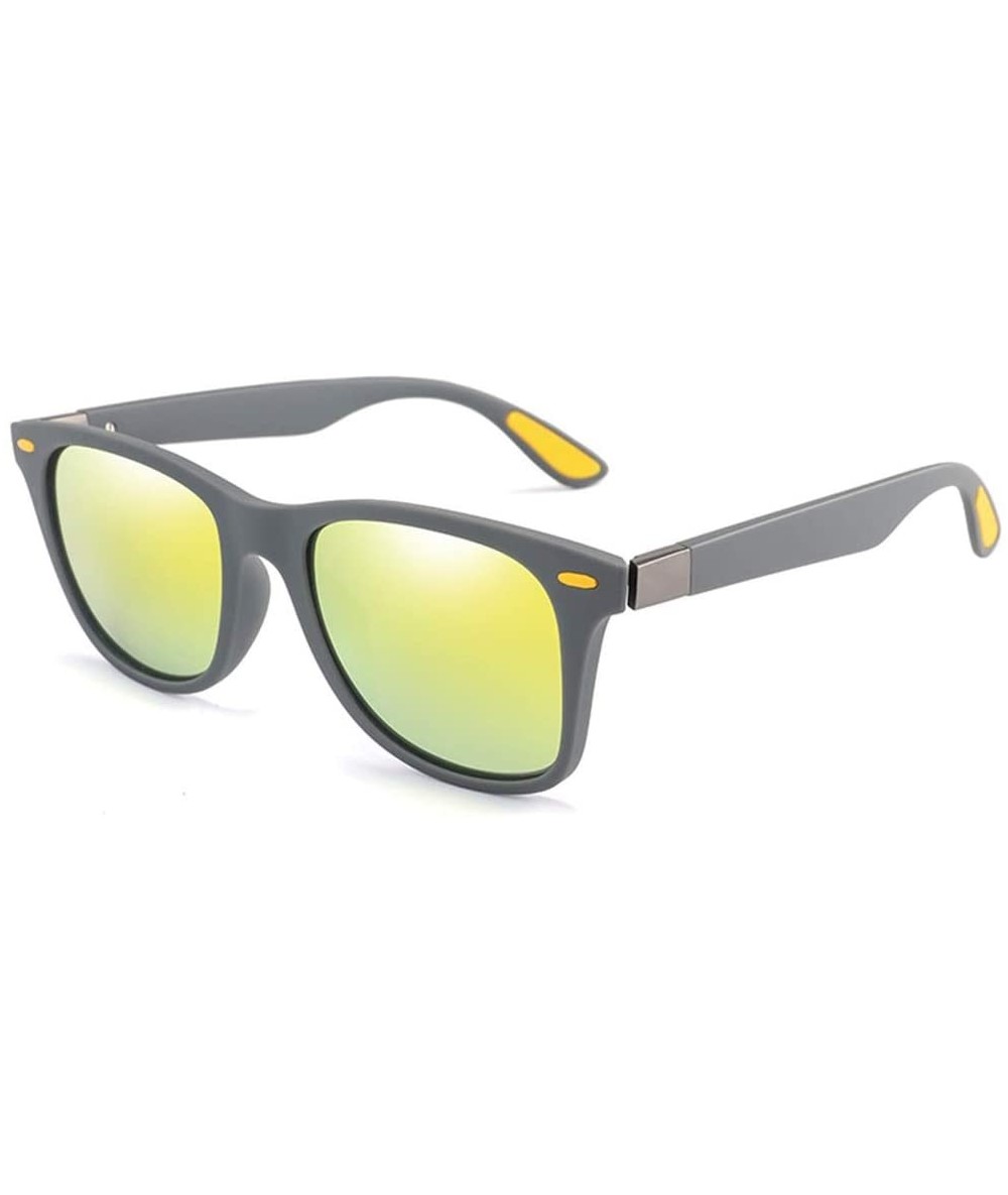 Shield Polarized Sunglasses Classic Plastic Driving - Yellow - C1199S0SHGG $50.86