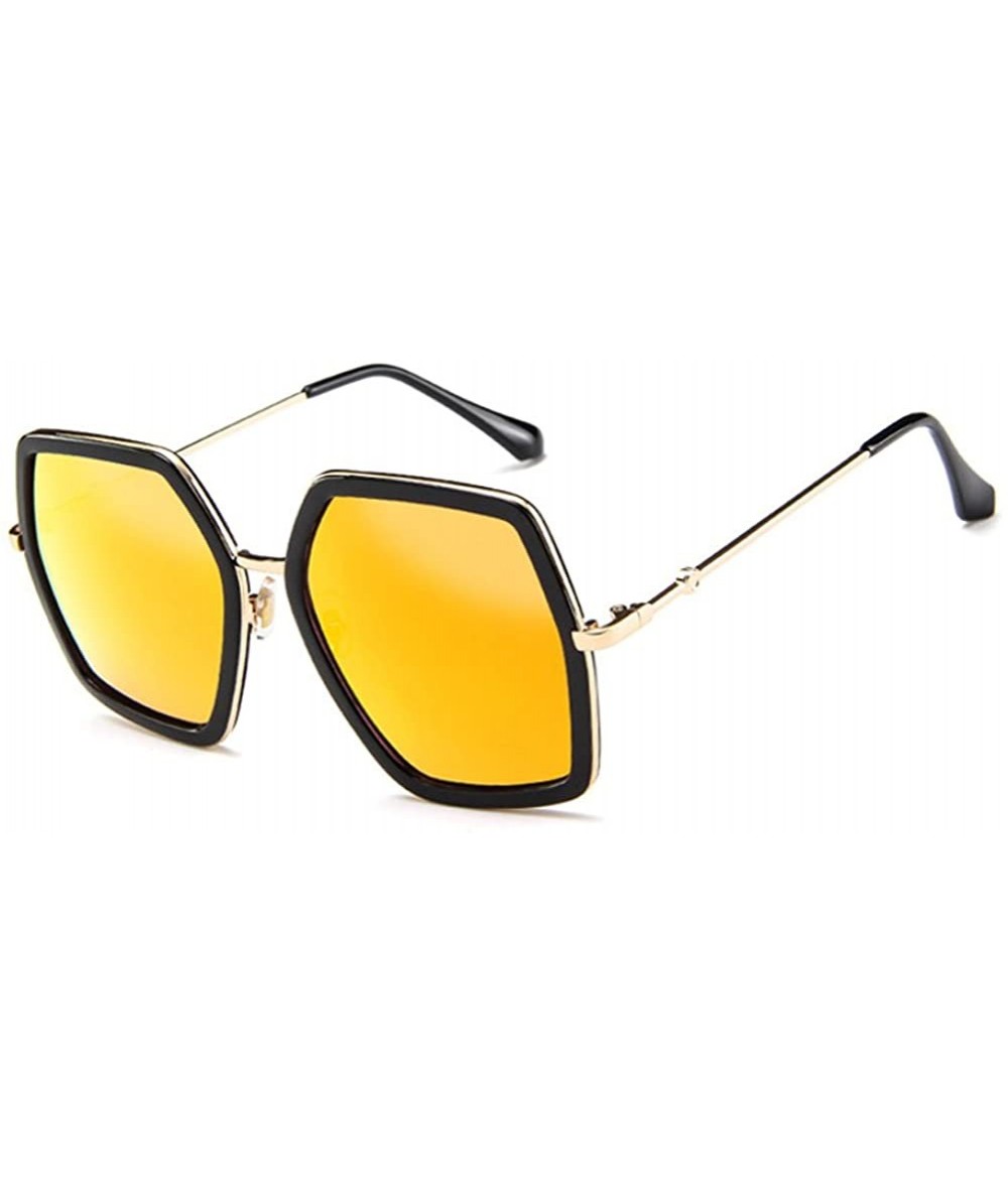 Square MOD-Style Interesting Polygon Personality Without Intensity SunGlasses - Orange - C2189SAU2CL $37.55