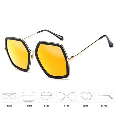 Square MOD-Style Interesting Polygon Personality Without Intensity SunGlasses - Orange - C2189SAU2CL $37.55