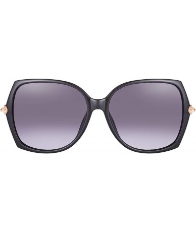 Butterfly Polarized Sunlgasses Womens Mens Square Frame Mirrored Lens - Black - CW18GYL3YXZ $17.41