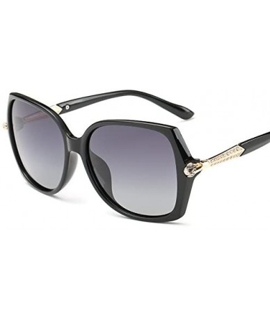 Butterfly Polarized Sunlgasses Womens Mens Square Frame Mirrored Lens - Black - CW18GYL3YXZ $17.41