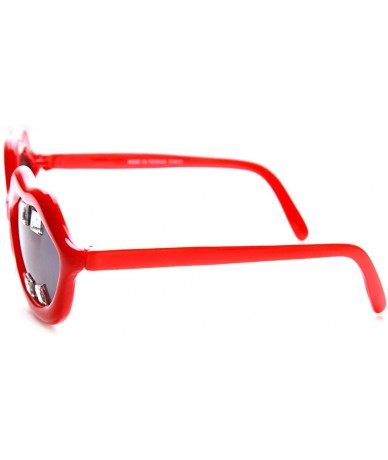 Oversized Lip Shaped And Teeth Pink Red Lips Novelty Party Sunglasses - Red Smoke - CR11OY7R5V9 $19.64