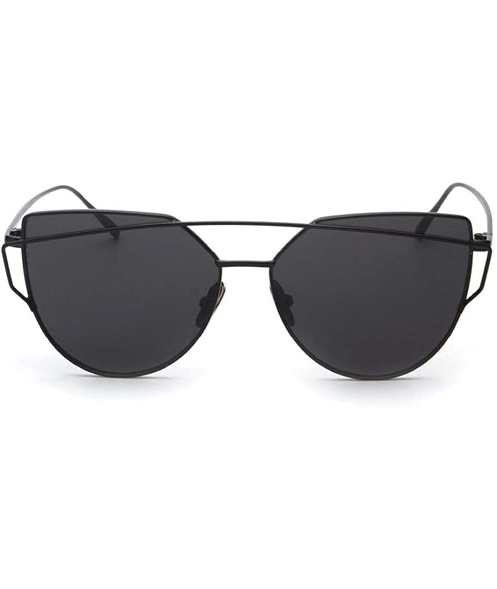 Sport Fashion Sunglasses Coating Mirror Glasses - Black - CJ18UL3W75M $17.56