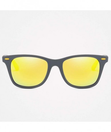 Shield Polarized Sunglasses Classic Plastic Driving - Yellow - C1199S0SHGG $50.86