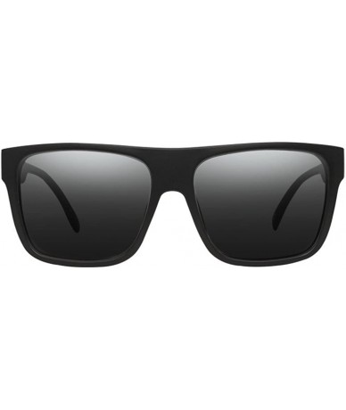 Sport Modern Flat Top Black Flex Frame Polarized Sunglasses - The Empire - CU18GL6W3LR $76.29