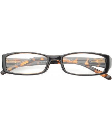 Square 'Brion' Rectangle Reading Glasses - Leopard-1.75 - CR11P2VKSH9 $34.23