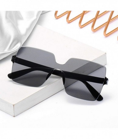 Square Fashion Sunglasses Women Ladies Red Yellow Square Sun Glasses Female Driving Shades UV400 Feminino - Double Brown - CZ...