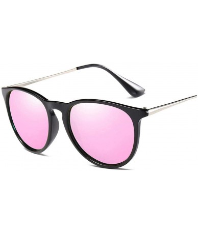 Round Luxury Polarized Sunglasses Women Men Gold Rose Mirror Sun Glasses Vintage Shades UV400 Oculos Lunette - Pink - CB197A3...