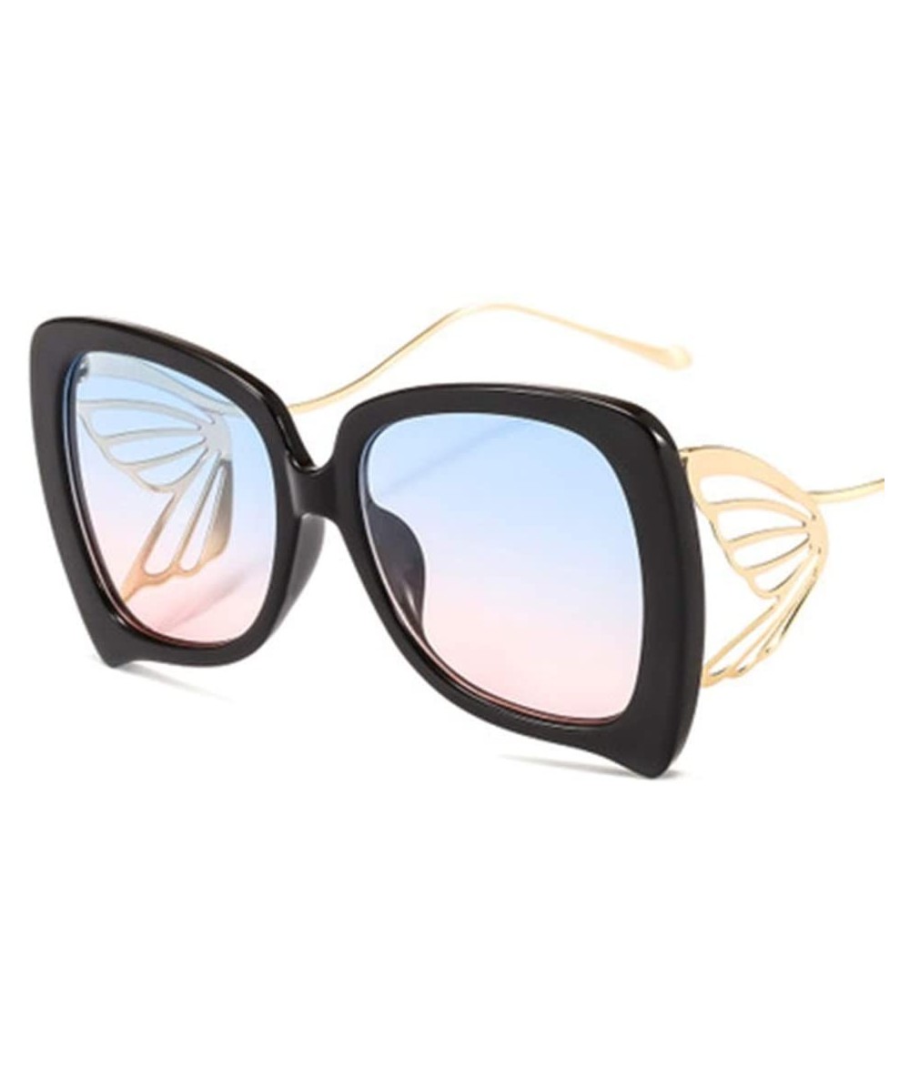 Sport Butterfly Sunglasses Lady Personality Fashion Sun Mirror - 6 - CA190S3ATYL $60.92