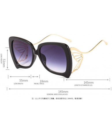 Sport Butterfly Sunglasses Lady Personality Fashion Sun Mirror - 6 - CA190S3ATYL $60.92