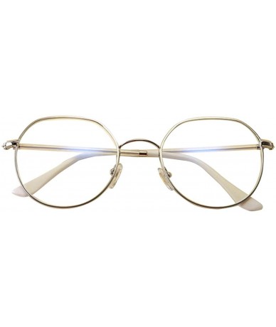 Oval Men women Vintage Classic Oval Frame Clear Lens Glasses - Silver - CU196WYT68Y $18.14