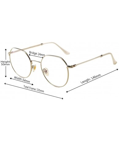 Oval Men women Vintage Classic Oval Frame Clear Lens Glasses - Silver - CU196WYT68Y $18.14