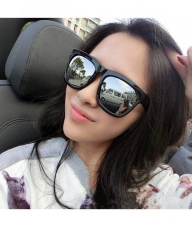 Oversized Oversized Sunglasses Coating Classic Glasses - Silver - CE197TX9U52 $43.43