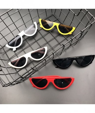 Cat Eye Cat's Eye Sunglasses Triangle Half Frame - Retro Sunglasses for Women Vintage Super Cool Sunglasses - C8189X6C2KQ $17.94