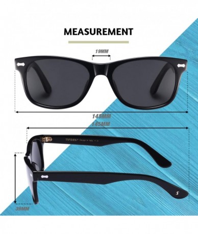 Aviator Polarized Sunglasses Protection Driving Flexible - Rectangular Black Frame & Black Lens - CN18L0EG7X9 $41.68