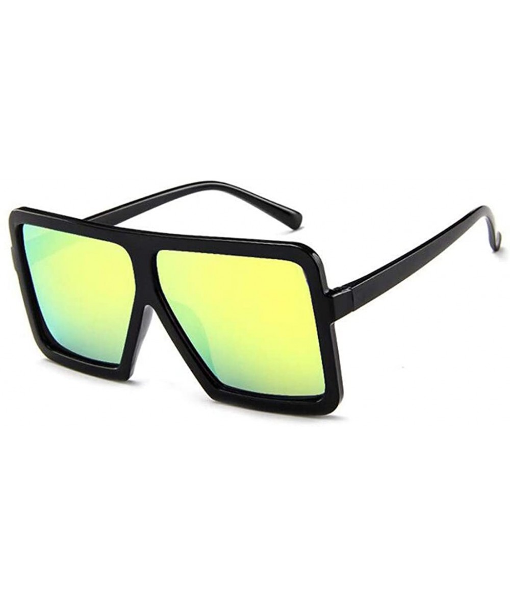 Oversized Women Men Sunglasses Vintage Glasses Unisex Big Frame Oversized Square Eyewear - CK18SU6AYRS $17.54