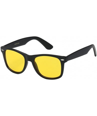 Goggle WHOLESALE UNISEX 80'S RETRO STYLE TRENDY SUNGLASSES - 4 PACK - 2 X Gloss Black + 2 X Matte Black - Night Driving - CF1...