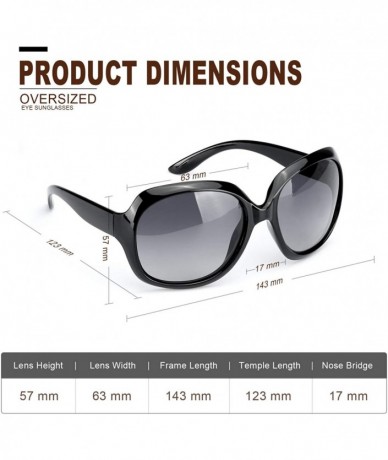 Oversized Oversized Sunglasses for Women - Extra Large Frame Polarized UV400 Lens Classic Fashion Sun Eye Glasses - CC18R3SUI...