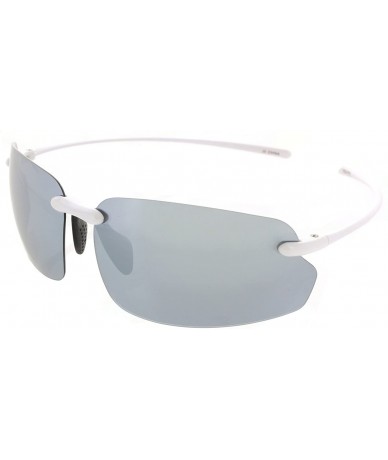 Rimless Island Sol Polarized Sunglasses Rimless TR90 Lightweight for Men and Women - White Frame - CL185DODIN0 $48.49