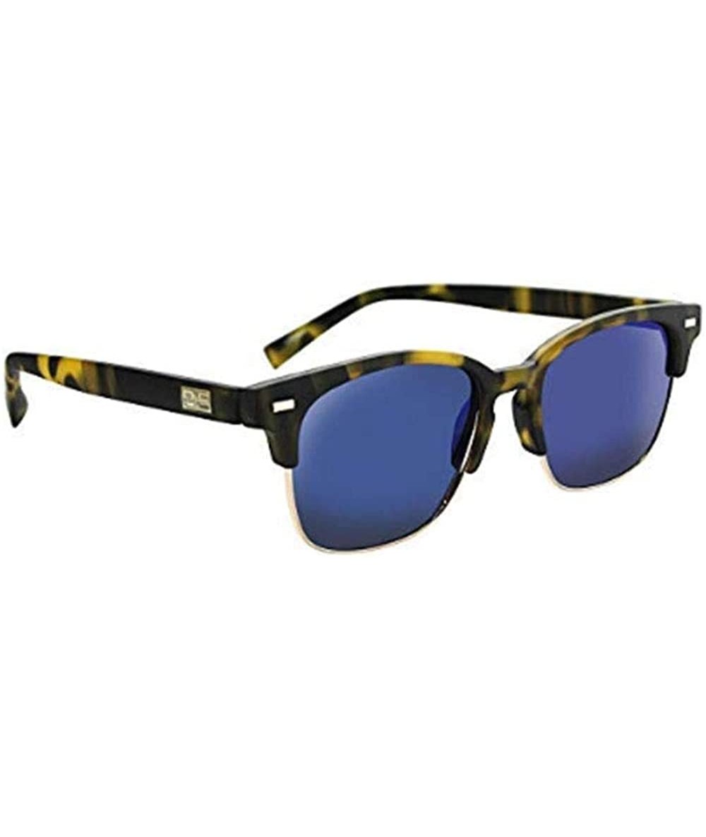 Sport Sanibel- Unisex Sunglasses - Matte Honey Tortuga Frame- Polarized Smoke with Blue Mirror Lens - CE18RQ7ZSM9 $52.53