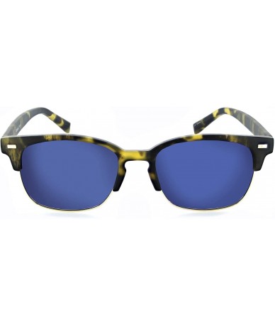 Sport Sanibel- Unisex Sunglasses - Matte Honey Tortuga Frame- Polarized Smoke with Blue Mirror Lens - CE18RQ7ZSM9 $52.53