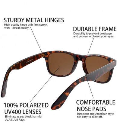 Square Polarized Sunglasses for Men Women Classic Brand Designer Square Sun glasses 100% UV Protection - C81945C346M $18.31