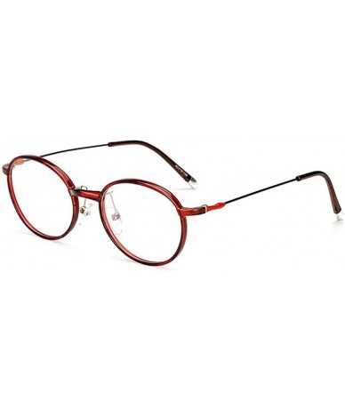 Round TR90 Ultralight Round Glasses Frame Womens Mens Optical Eyewear - Red - C518DI08N8X $30.87