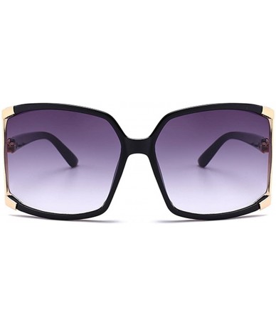 Square New Women's Oversized Square sunglasses Protection Eye Glasses With Case - Black - CD12D1F4W51 $23.42