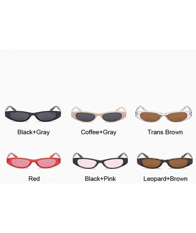 Cat Eye Sexy White Red Small Cat Eye Sunglasses Women Vintage Black Sun Glasses Red - Leopardbrown - CK18Y2O8HZ5 $18.11