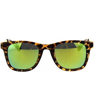 Rectangular Mens Plastic Horned Rim Metal Arm Elegant OG Designer Sunglasses - Tortoise Yellow - C9184M5HAL4 $23.49