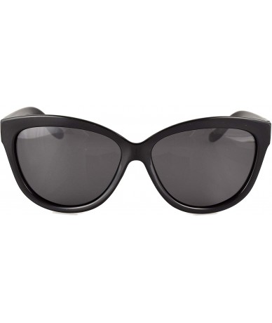 Round Miami Women's Cateye Polarized Sunglasses Retro - Multiple Options - Black - CP12NH5MALH $33.89