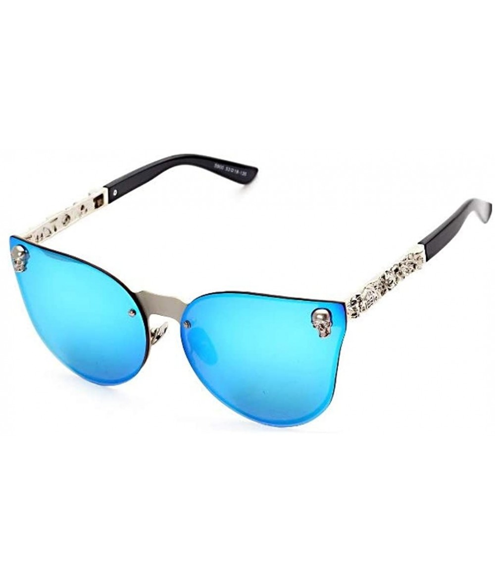 Aviator Sunglasses Protection Lightweight Polarized Designer - Blue - CU18KQ0988C $32.25