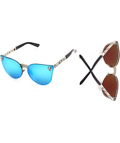 Aviator Sunglasses Protection Lightweight Polarized Designer - Blue - CU18KQ0988C $32.25