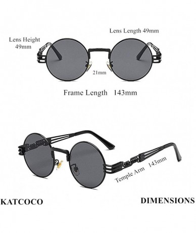 Oval Hippie Sunglasses WITH CASE Retro Classic Circle Lens Round Sunglasses Steampunk Colored - C8192RIL94W $22.29