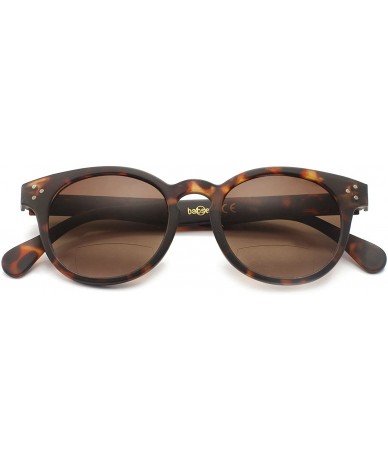 Round PIET Unisex Bifocal Reading Sunglasses in Brown Tortoise Color - Round - Magnification Strength 3.0 - C61808KR9W0 $68.22