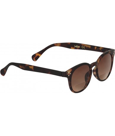 Round PIET Unisex Bifocal Reading Sunglasses in Brown Tortoise Color - Round - Magnification Strength 3.0 - C61808KR9W0 $68.22