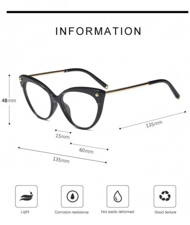 Cat Eye Optical Glasses Eyewear Women - Ladies Cat eyes Fashion Accessories - Black - CM18SER3065 $17.51