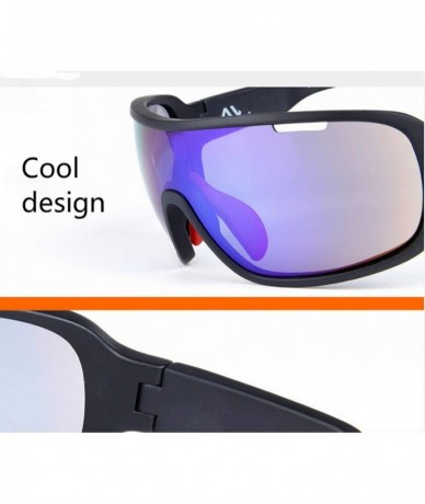 Goggle Bike riding glasses Outdoor Sports Sunglasses Polarized sunglasses goggles cycling sunglasses with 5 lens - Black - CU...