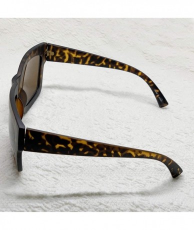 Oval Vintage Inspired Geek Oversized Square Thick Horn Rimmed Eyeglasses Clear Lens - Matt Leopard 30103 - CX18AMAHLNT $21.52