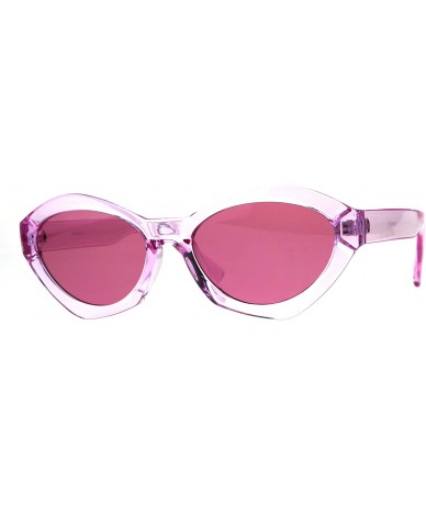 Oval Womens Sunglasses Unique Fashion Irregular Oval Shape Shades UV 400 - Pink - CX18C9HNE37 $20.67