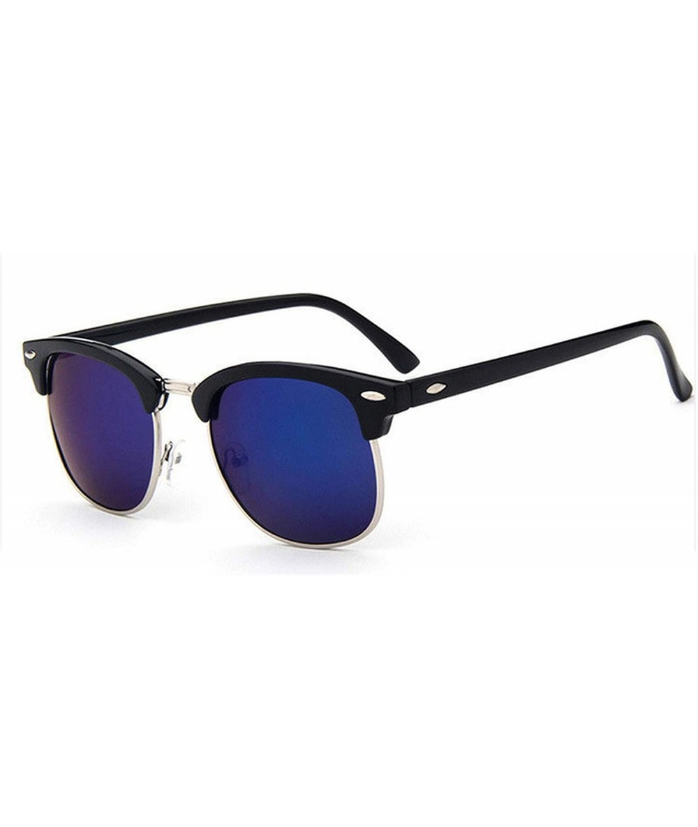 Oversized Half Metal Fashion Sunglasses Men/Women Retro Rivet Lens Classic Sun Glasses Oculos UV400 - C6 - C2197A3G3UN $32.29