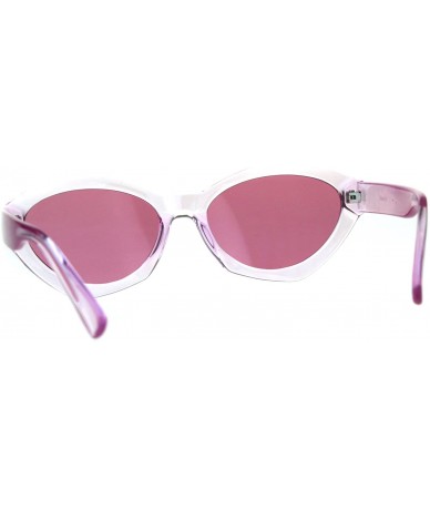 Oval Womens Sunglasses Unique Fashion Irregular Oval Shape Shades UV 400 - Pink - CX18C9HNE37 $20.67