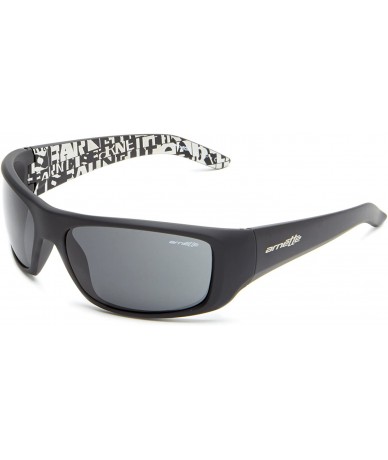 Sport mens An4182 Hot Shot Rectangular Wrap Sunglasses Wrap Sunglasses - Fuzzy Black/Grey - CV11CR84R9P $92.86