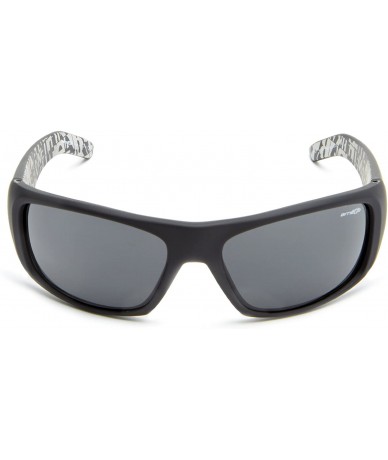 Sport mens An4182 Hot Shot Rectangular Wrap Sunglasses Wrap Sunglasses - Fuzzy Black/Grey - CV11CR84R9P $92.86