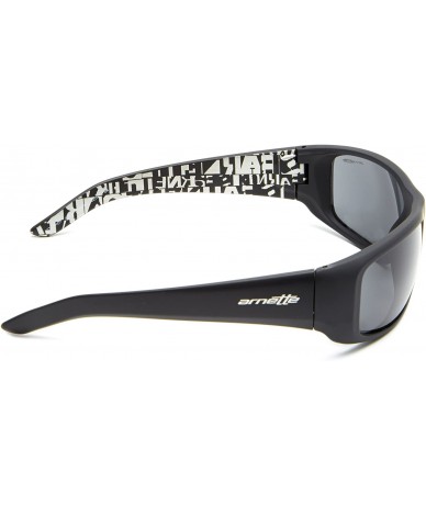 Sport mens An4182 Hot Shot Rectangular Wrap Sunglasses Wrap Sunglasses - Fuzzy Black/Grey - CV11CR84R9P $92.86