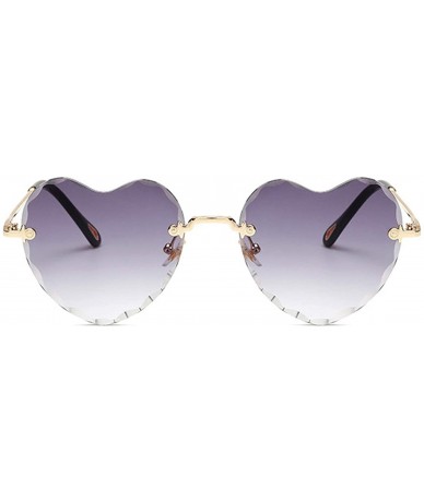 Round 2018 Love Heart Sunglasses Women Fashion RimlSun Glasses Cute Sexy Gradient UV400 Party - C5 - C9197Y6ZIEG $33.47